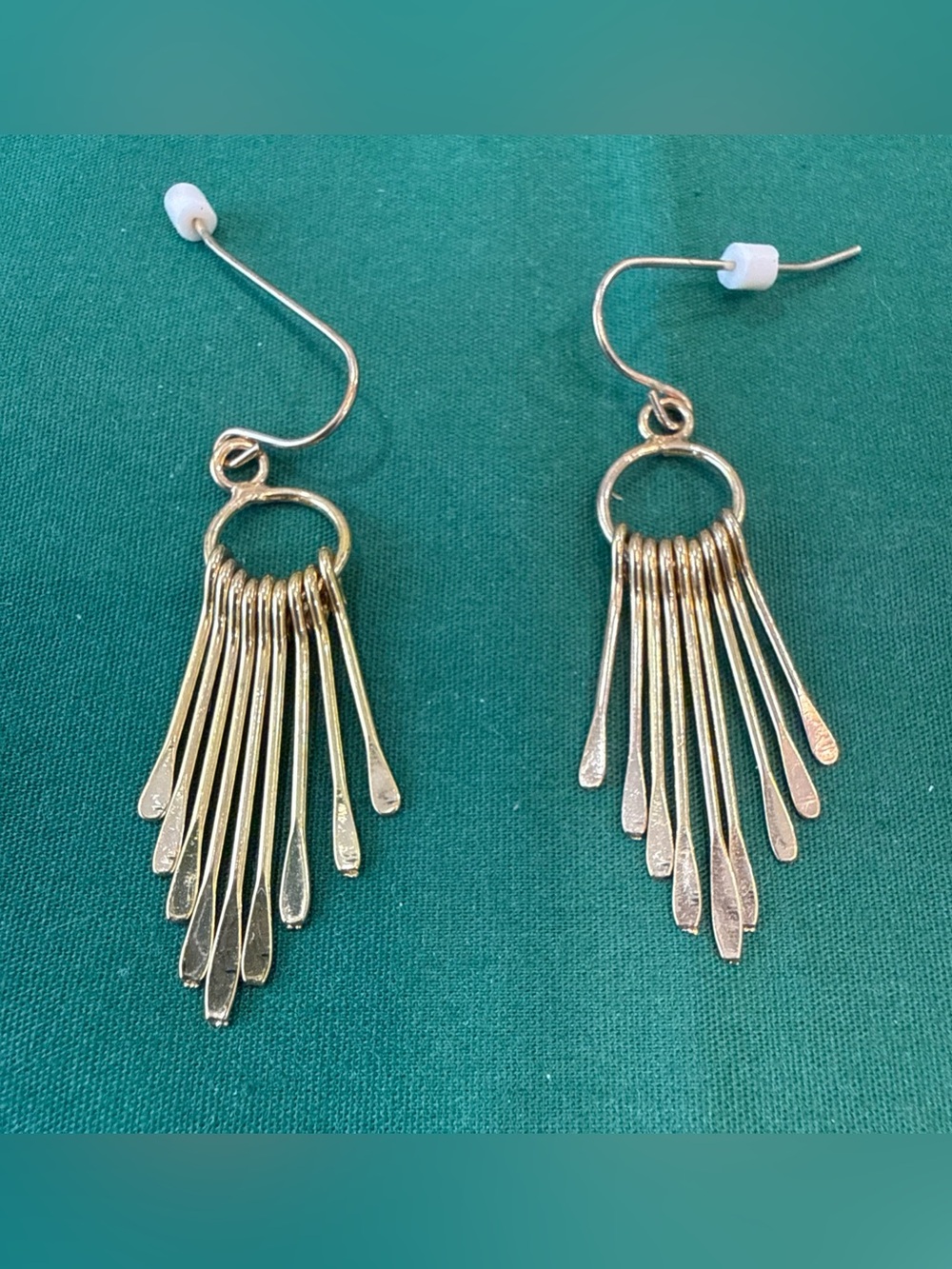 Goldtone Fringe Dangle Earrings 21E